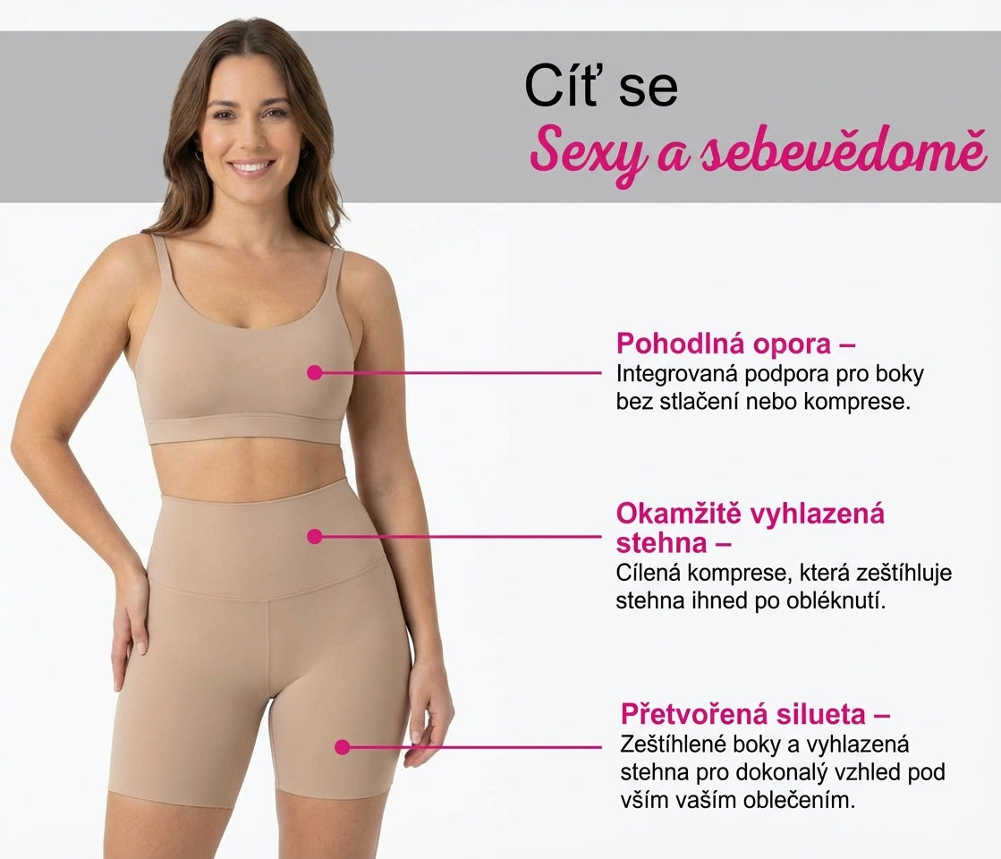 3D zeštíhlující šortky Onepress®
